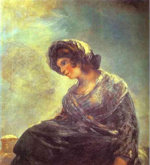 Francisco Jose de Goya The Milkmaid of Bordeaux. Sweden oil painting art